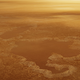 Artist’s concept of a lake at the north pole of Saturn’s moon Titan.